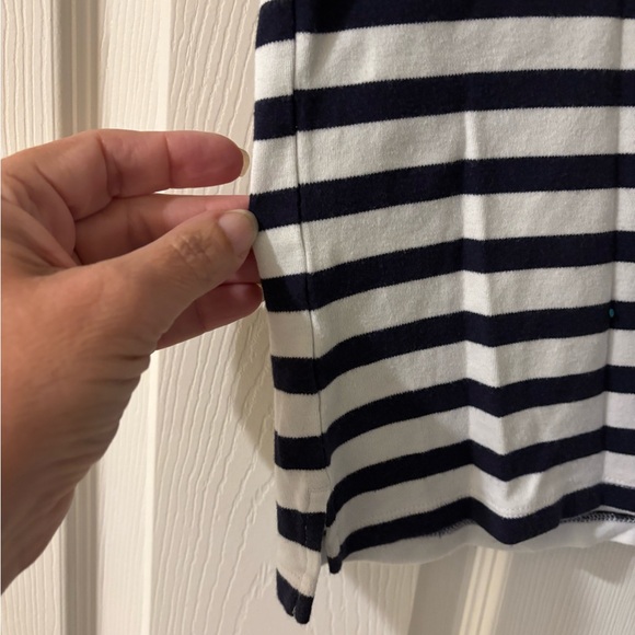Goodthreads Women’s Navy and White Striped Tee Large - Picture 5 of 6